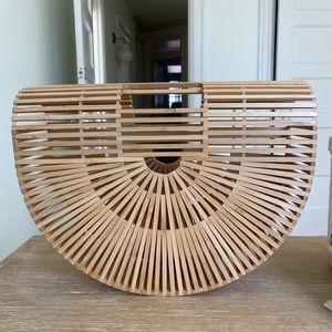 Bamboo wicker clutch